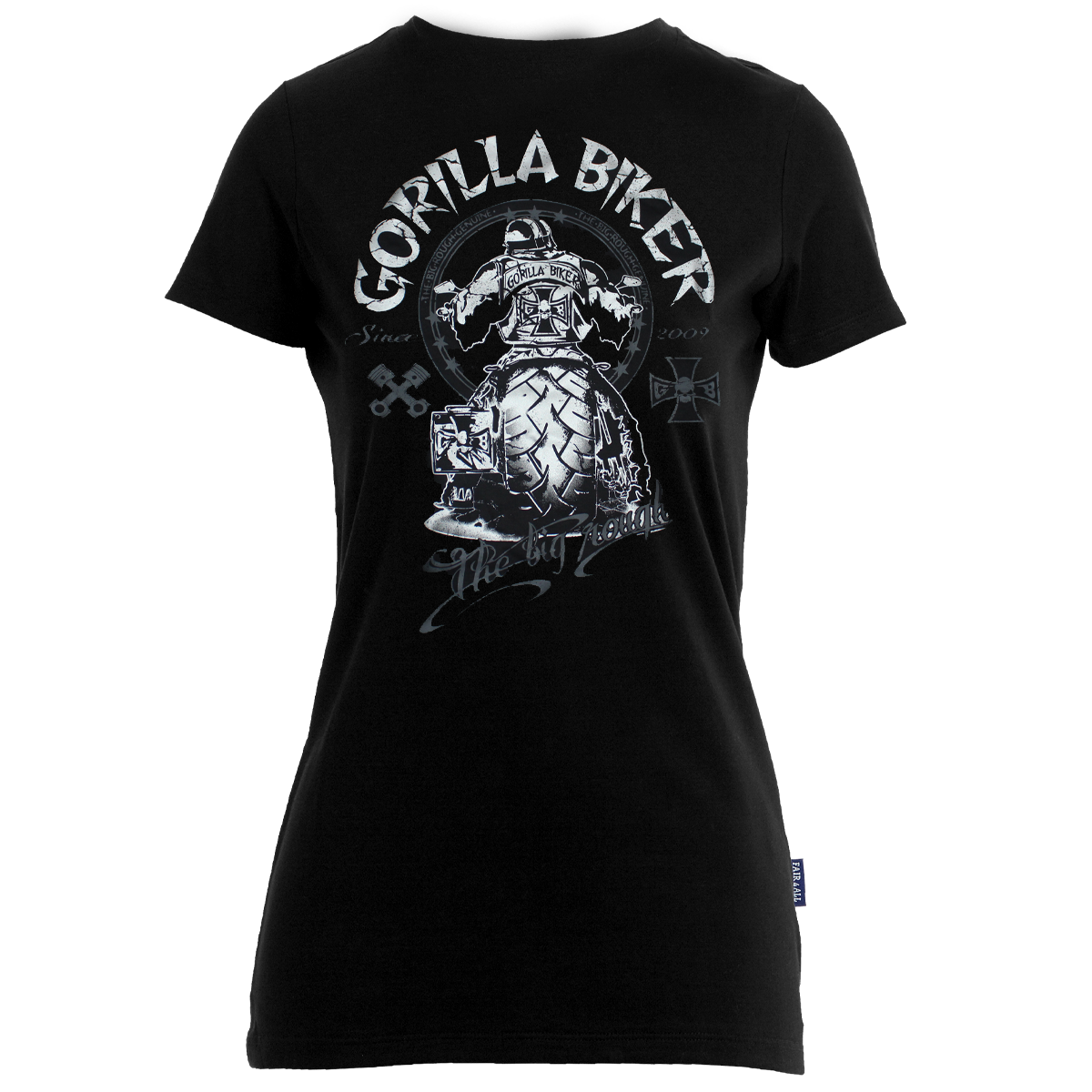 Gorilla Biker Damen-V-Neck-T-Shirt GB5SG „Big Wheel“