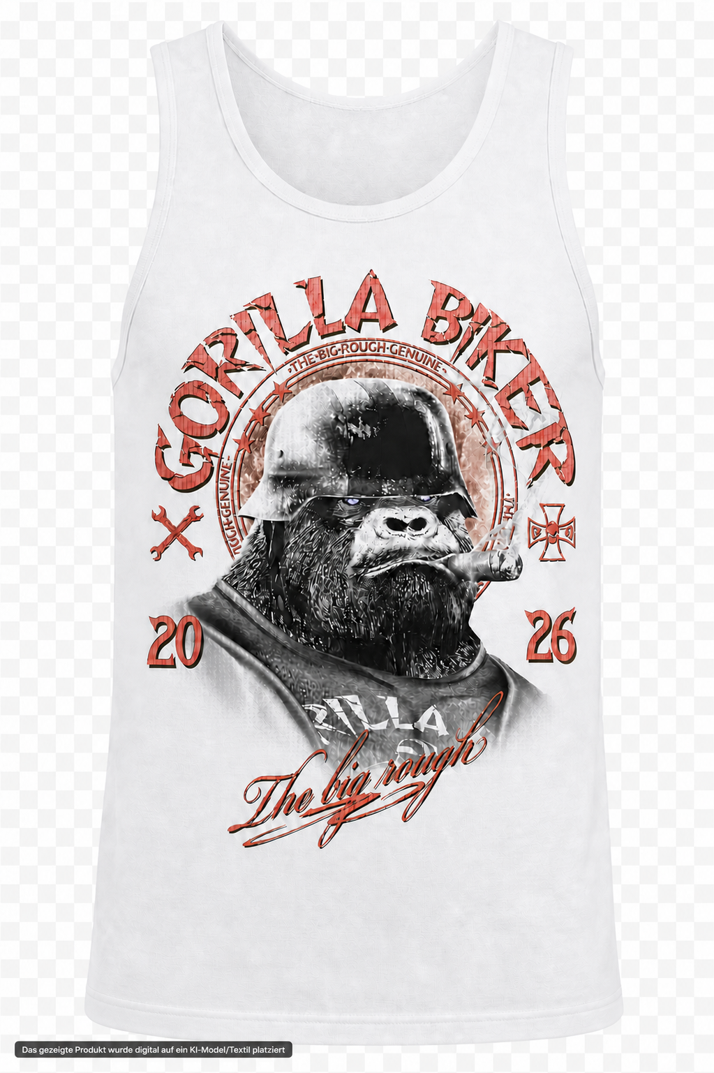 Gorilla Biker Limited Edition Tanktop GBL1759 weiß – Vorderseite