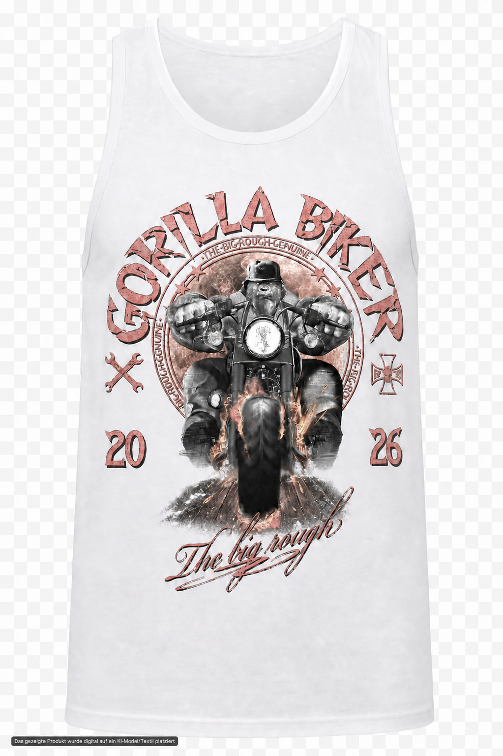 Gorilla Biker Limited Edition Tanktop GBL5659 weiß – Vorderseite