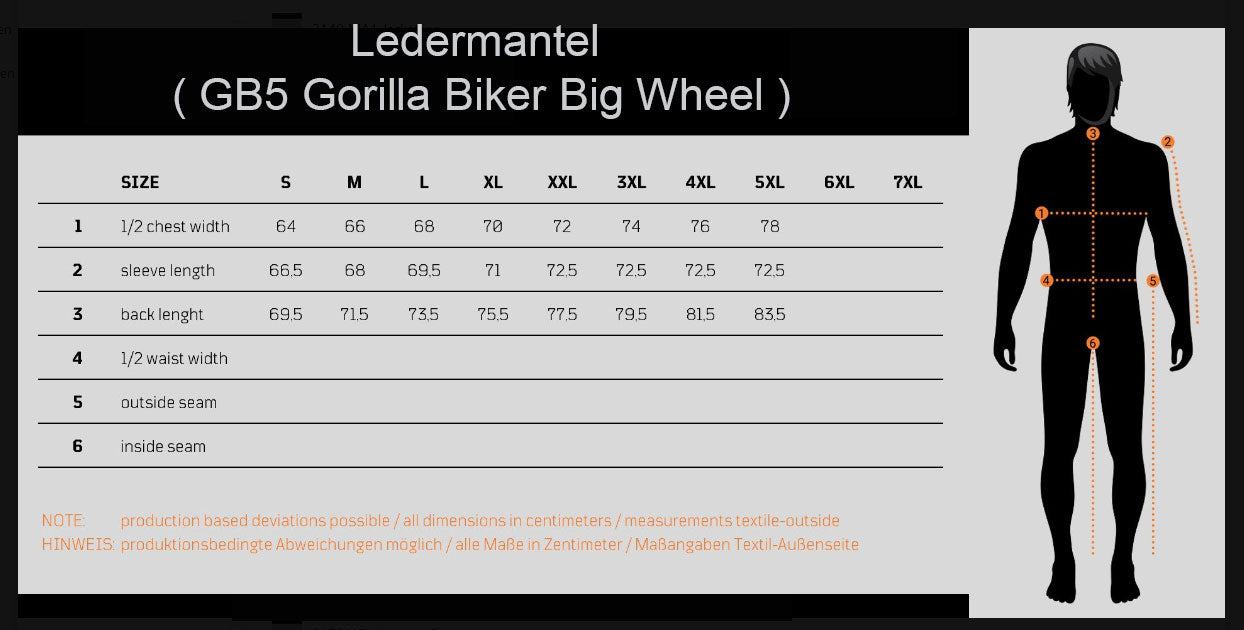 *Vorverkauf* Ledermantel "Blade" ( Gorilla Biker GB5 )
