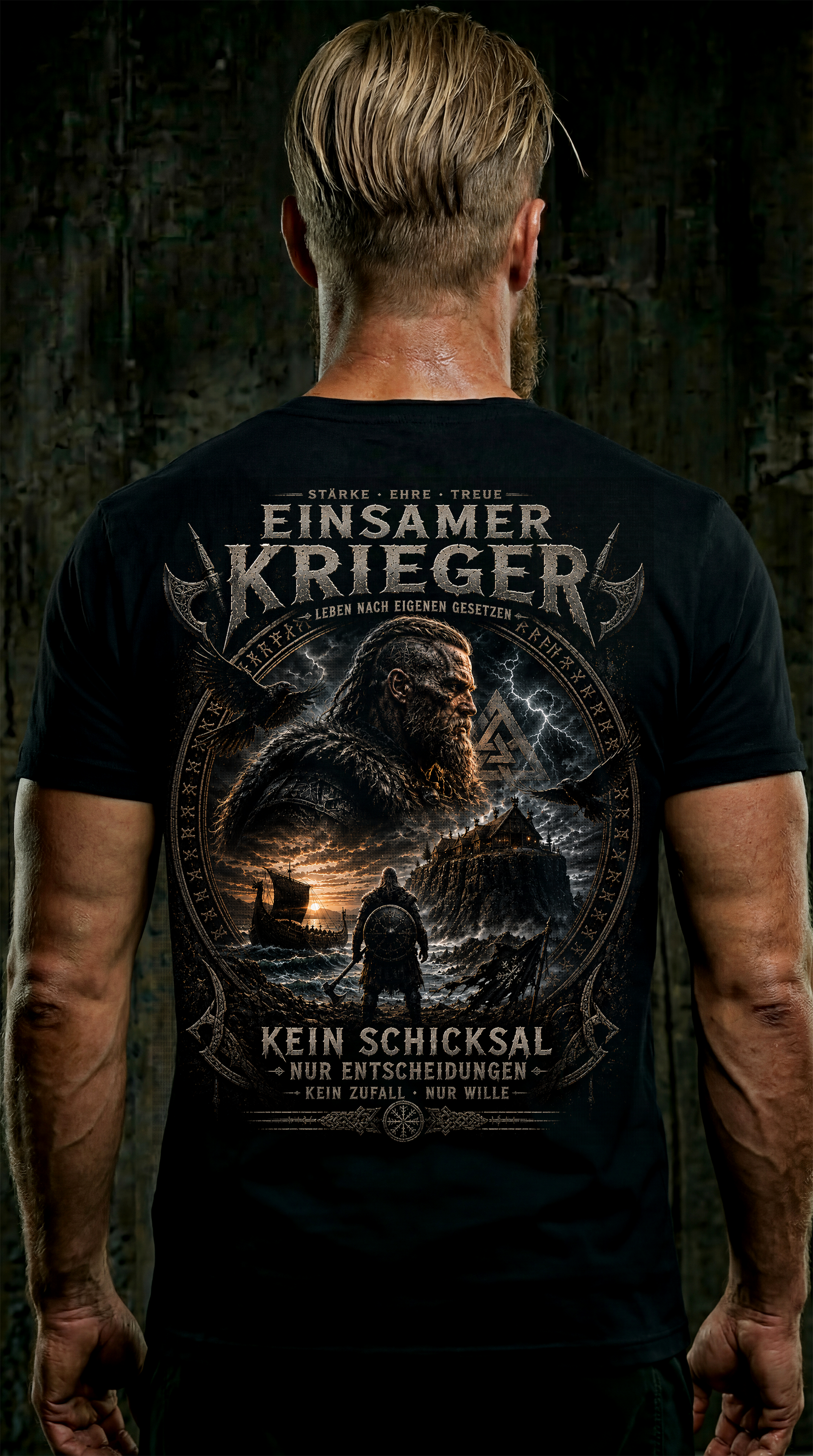 Steadfast T-Shirt SF7 Einsamer Krieger – großer Rückendruck