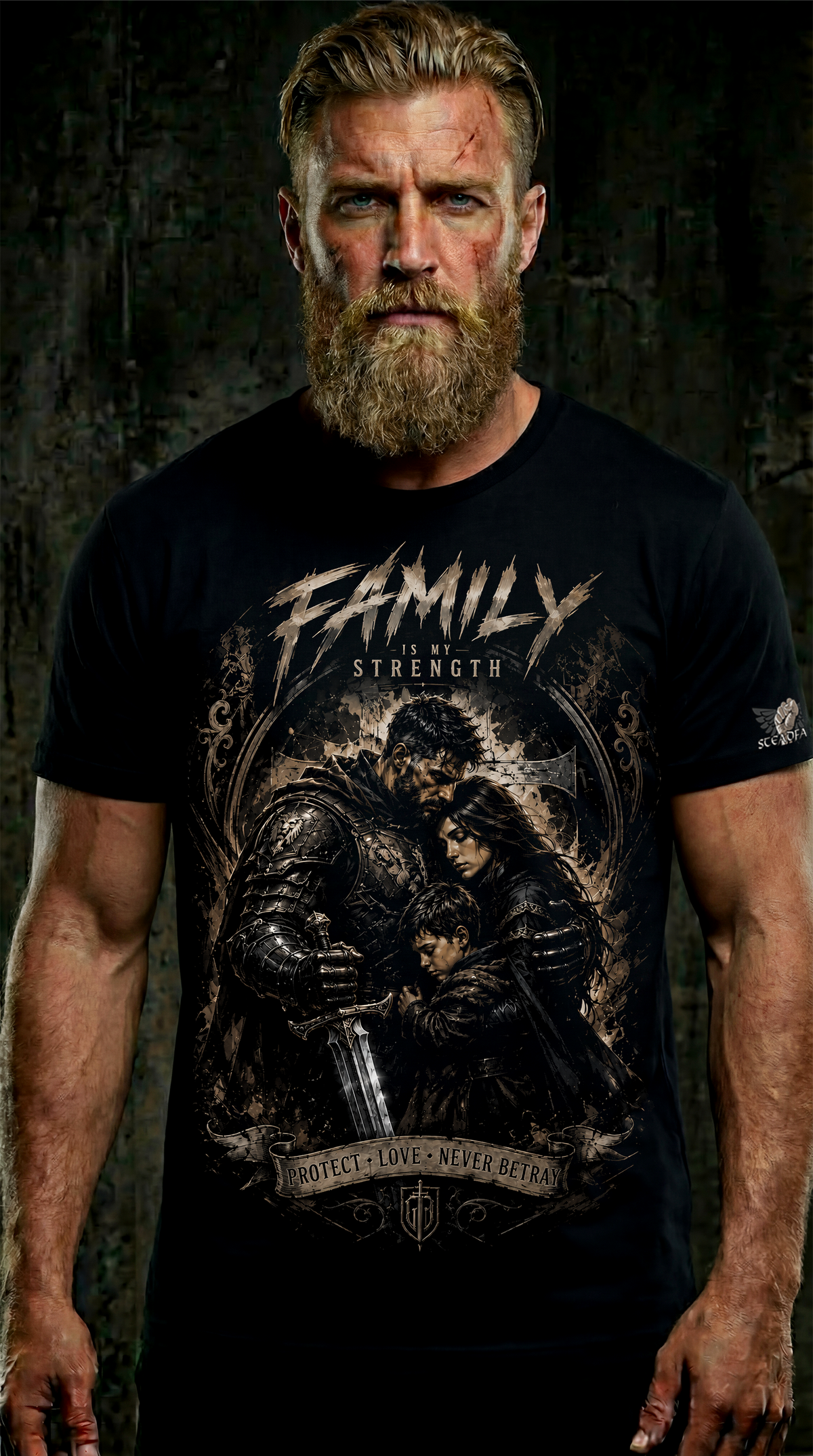 Steadfast T-Shirt SF9 Family Is My Strength – großer Frontdruck