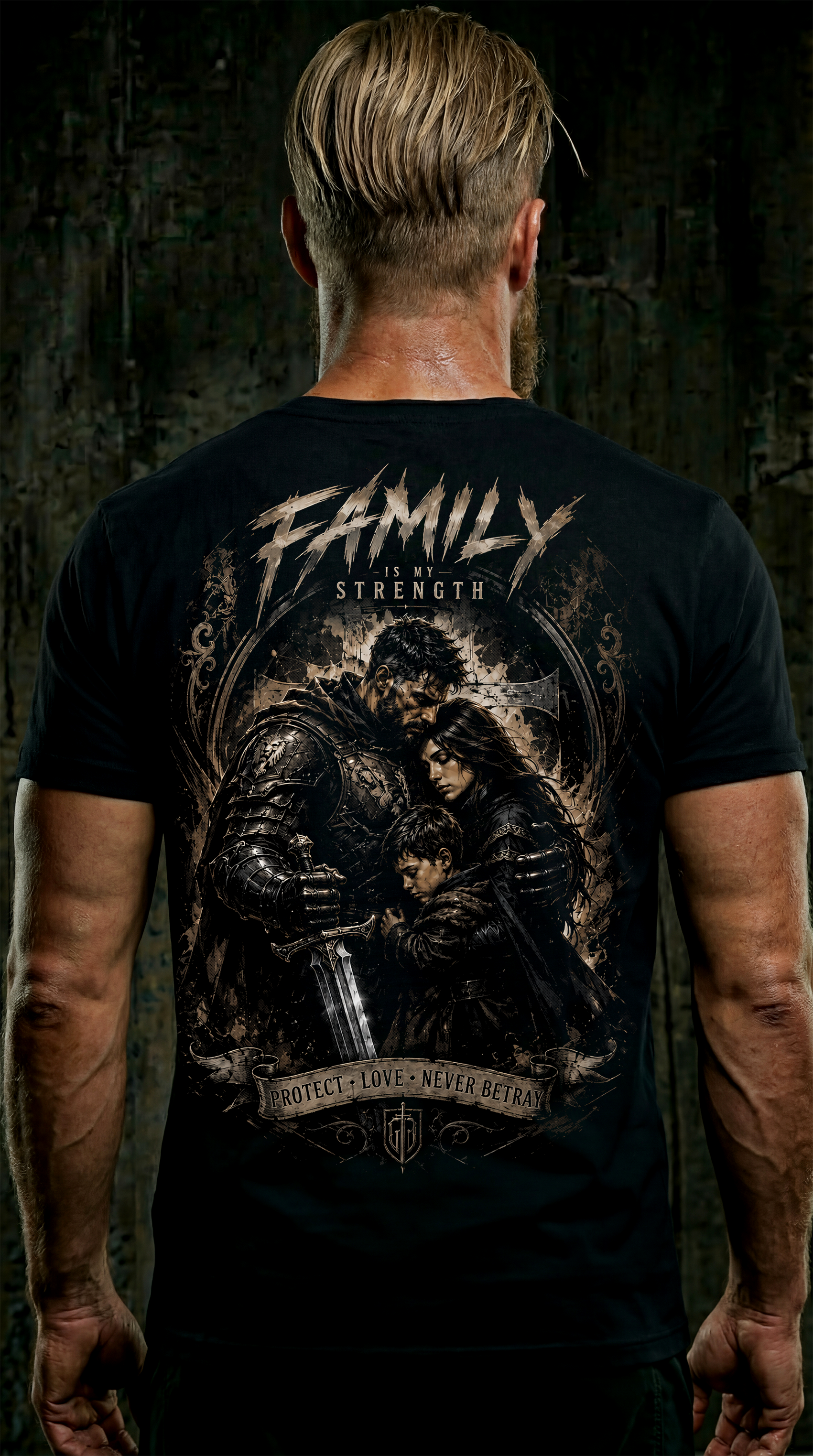 Steadfast T-Shirt SF9 Family Is My Strength – großer Rückendruck