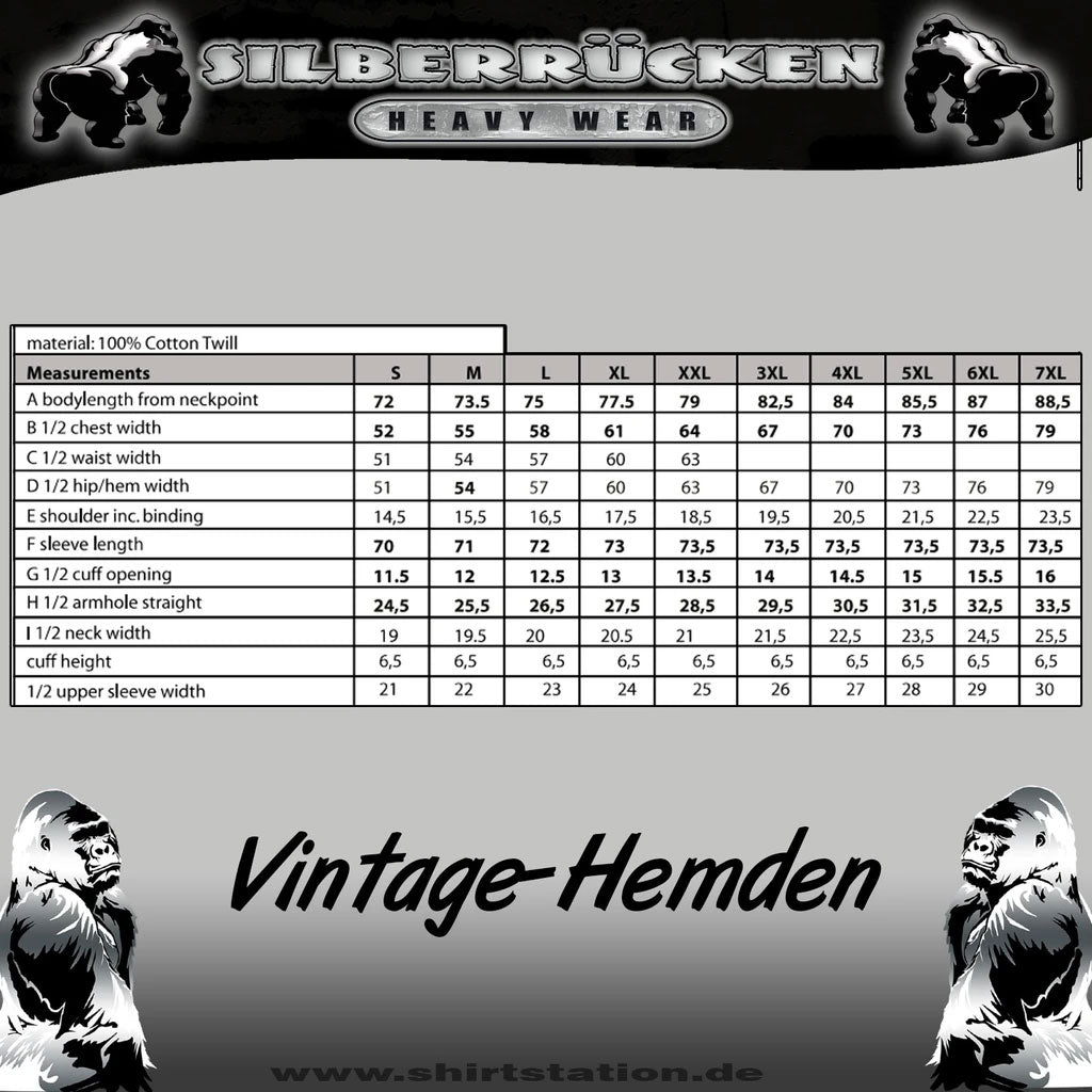 Silberrücken Vintage-Hemd SR2022F – Flock