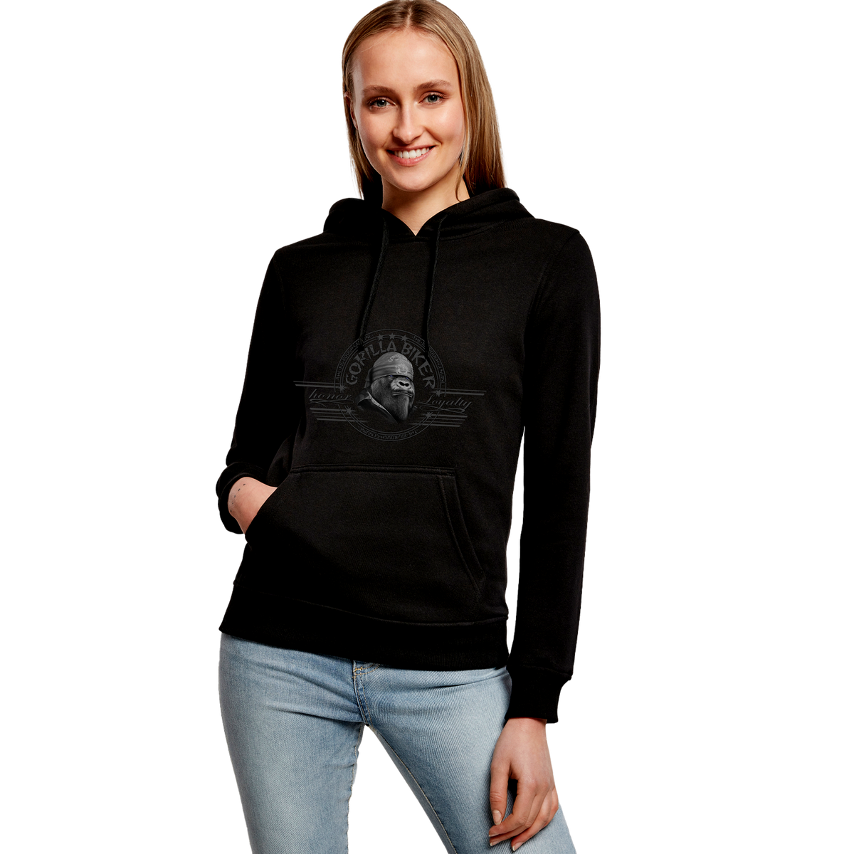 Gorilla Biker Damen-Hoodie GB37 „Steel Helmet“