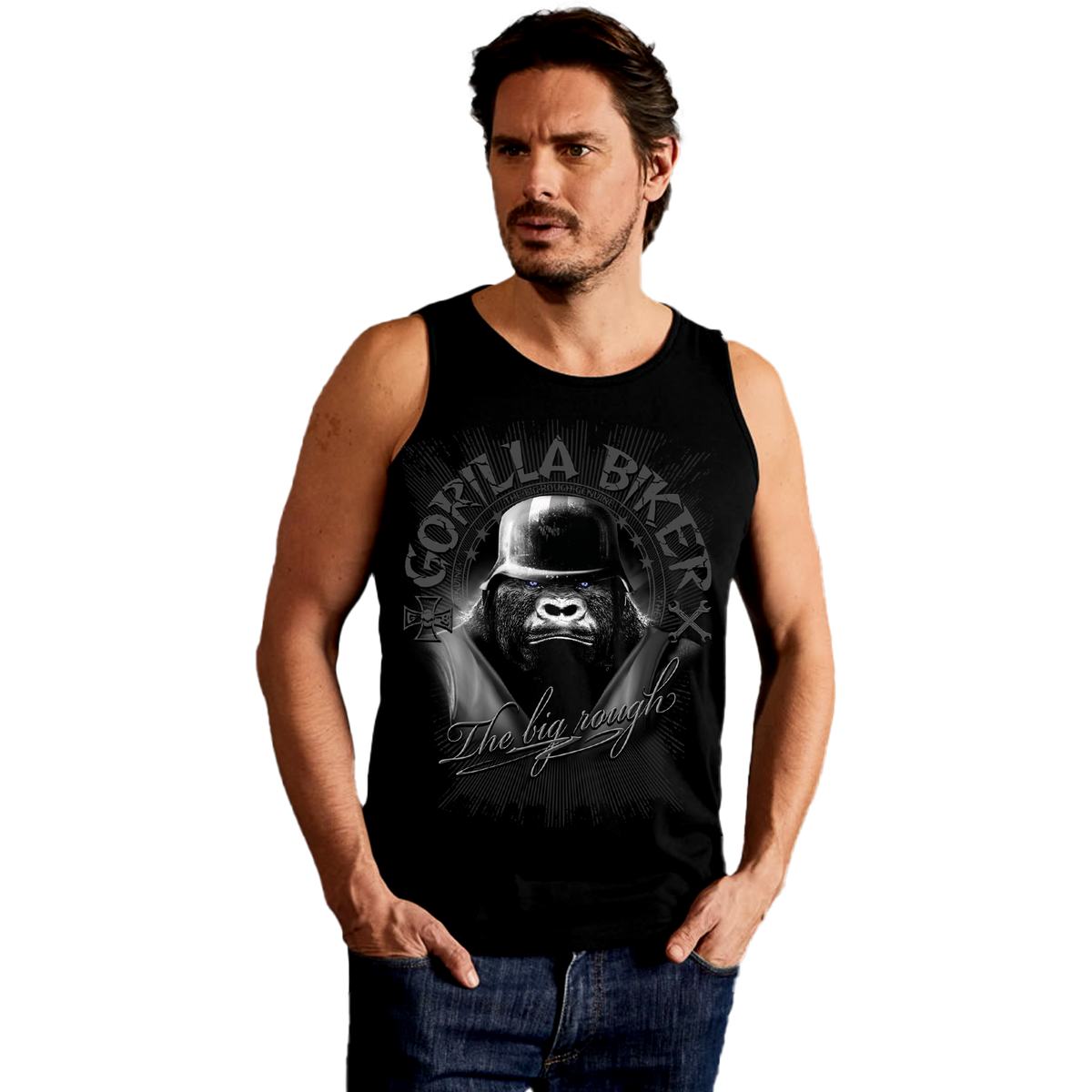 Gorilla Biker Muskelshirt GB37 „Steel Helmet“