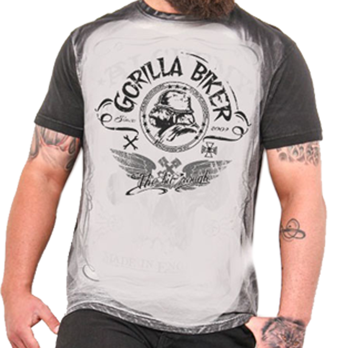 Herren T-Shirt ( GB5V Gorilla Biker Faded  )