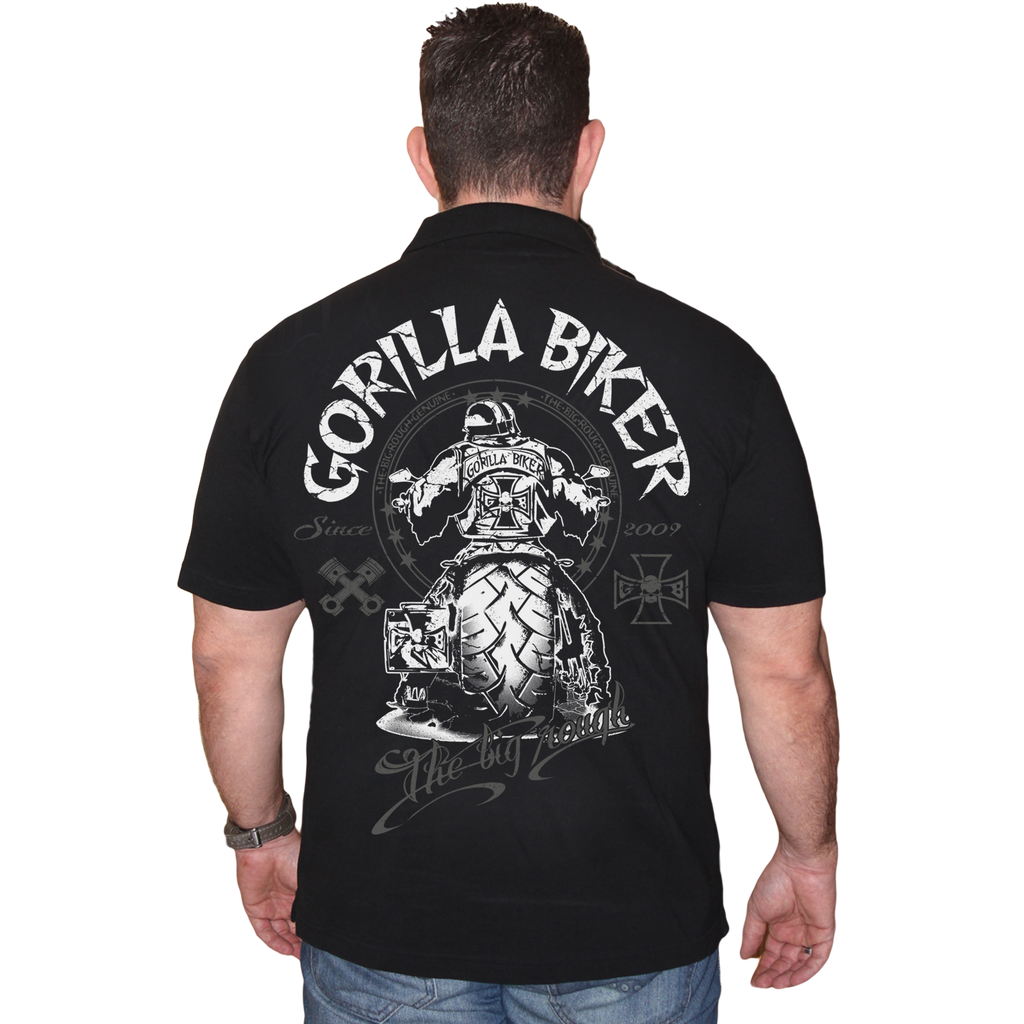 Herren Polo Shirt ( GBSG Gorilla Biker Big Wheel )