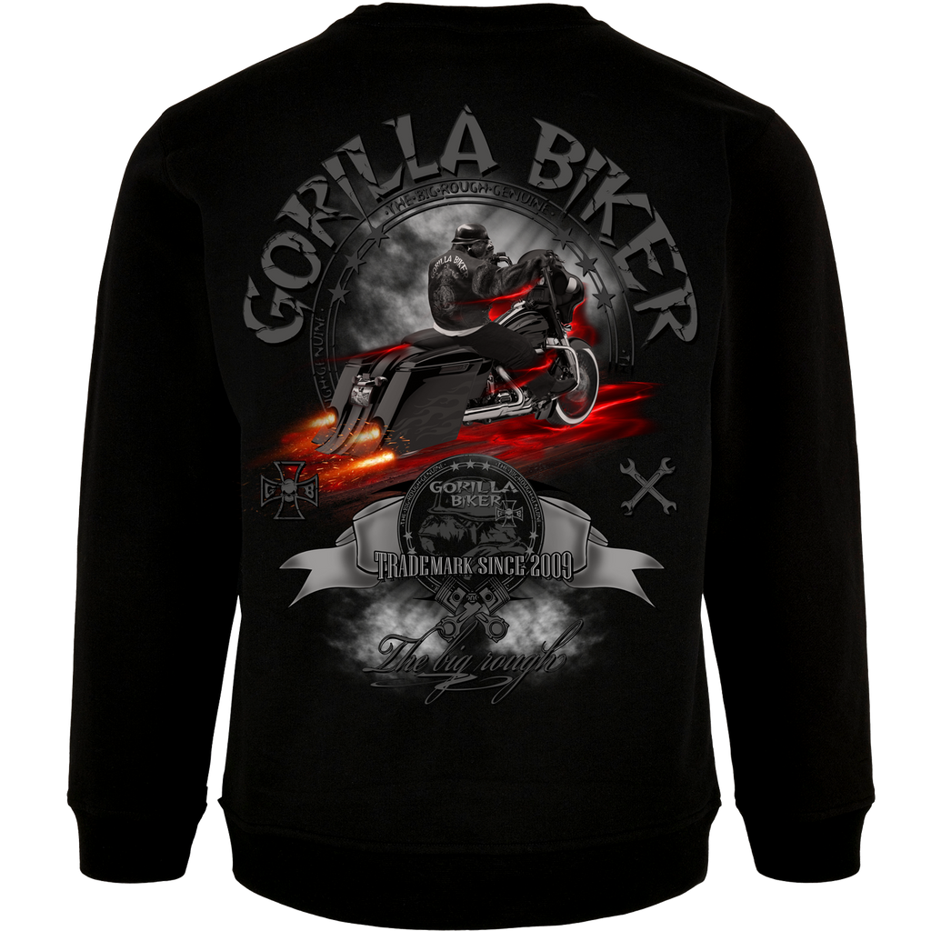 Sweatshirt ( Gorilla Biker GB74R Bad Bagger ) Rückendruck