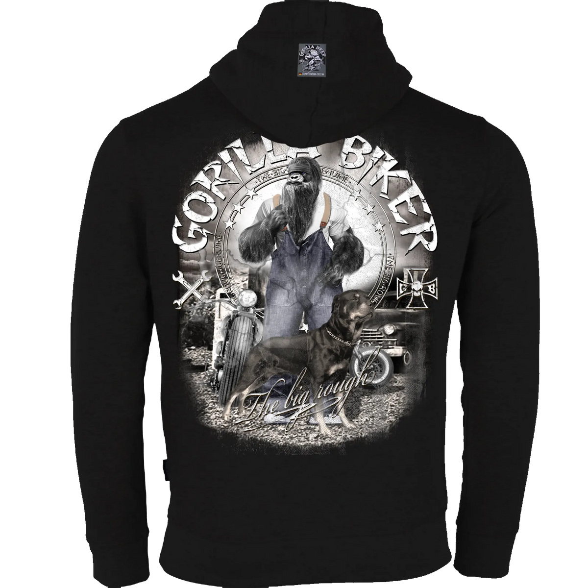 Gorilla Biker Herren Premium-Kapuzenjacke GB80B „Old Boy Dan“