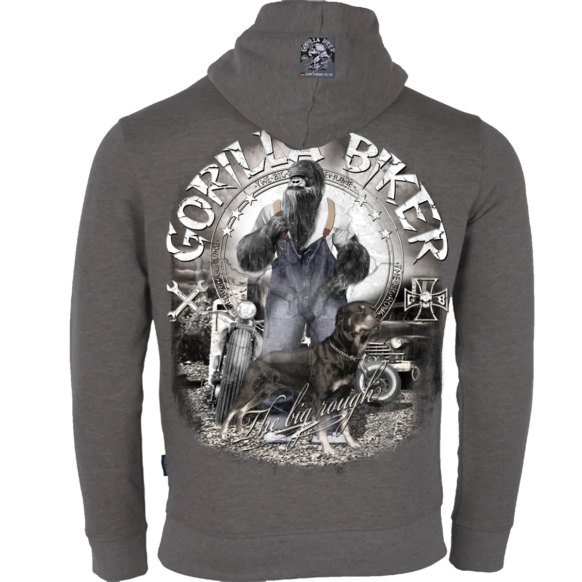 Gorilla Biker Herren Premium-Kapuzenjacke GB80B „Old Boy Dan“