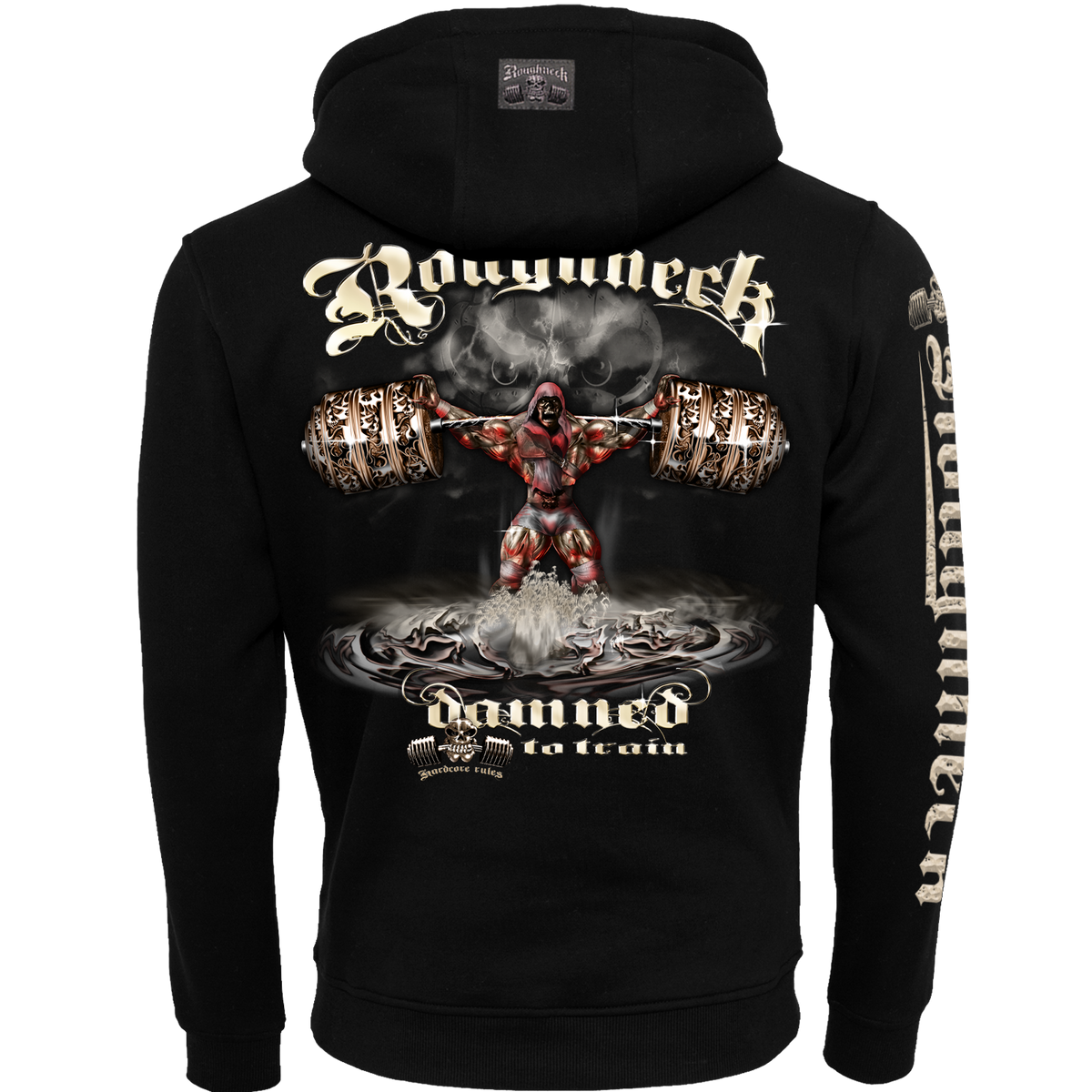 Roughneck Herren-Kapuzenjacke MR6 „Damned to Train“